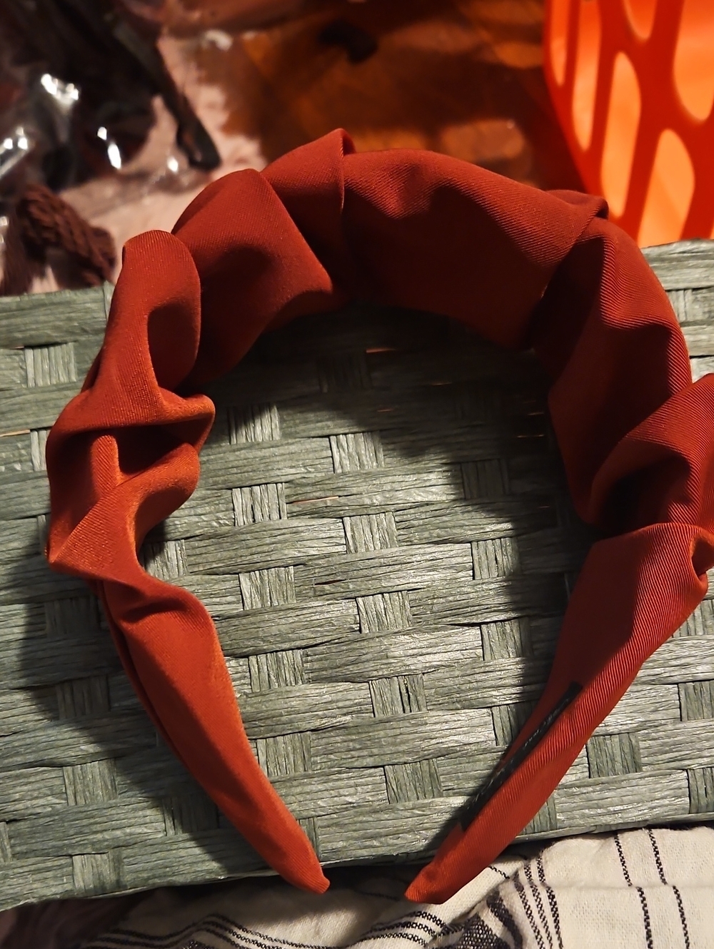 5/25 Rust Red Ruched Headband - Women Accessories